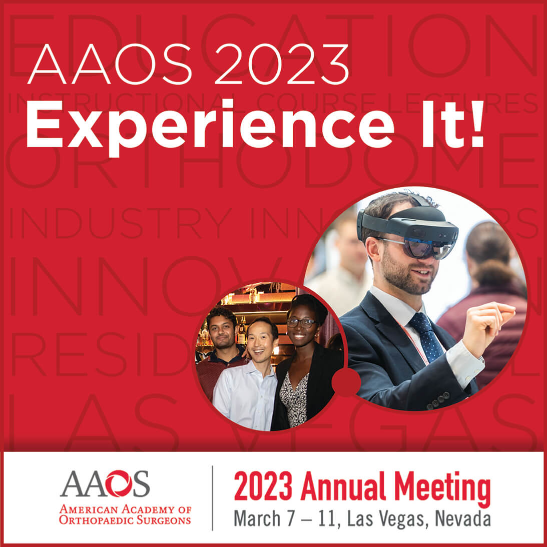 AAOS 2023 – AMERICAN ACADEMY OF ORTHOPAEDIC SURGEONS ANNUAL MEETING – LAS VEGAS